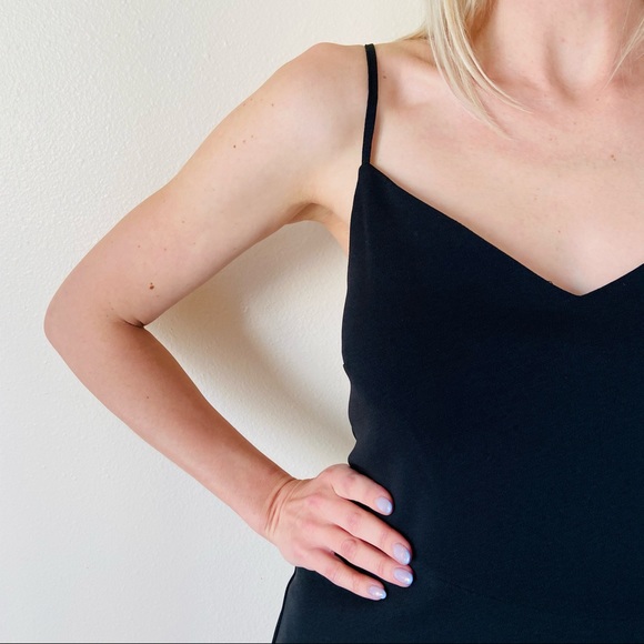 New 1.STATE Black Ruffle Hem Mini Slip dress $99 - Picture 3 of 9